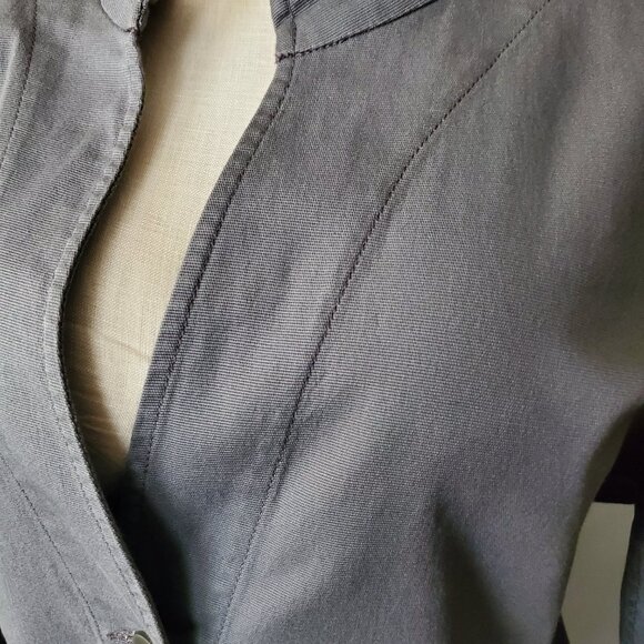 Eileen Fisher Utility Style Jacket/ Collarless Blazer/ Size L - Picture 6 of 11